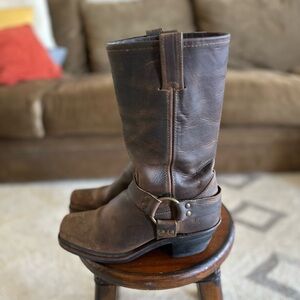 Frye biker boots, Brown 7.5